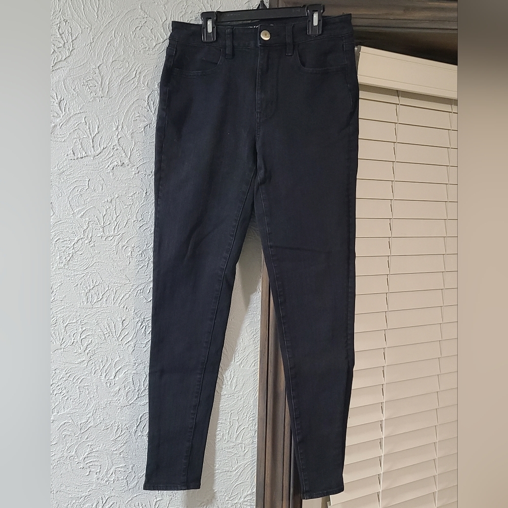American Eagle Outfitters Black Hi Rise Jeggings- 360  Super Stretch Jeans